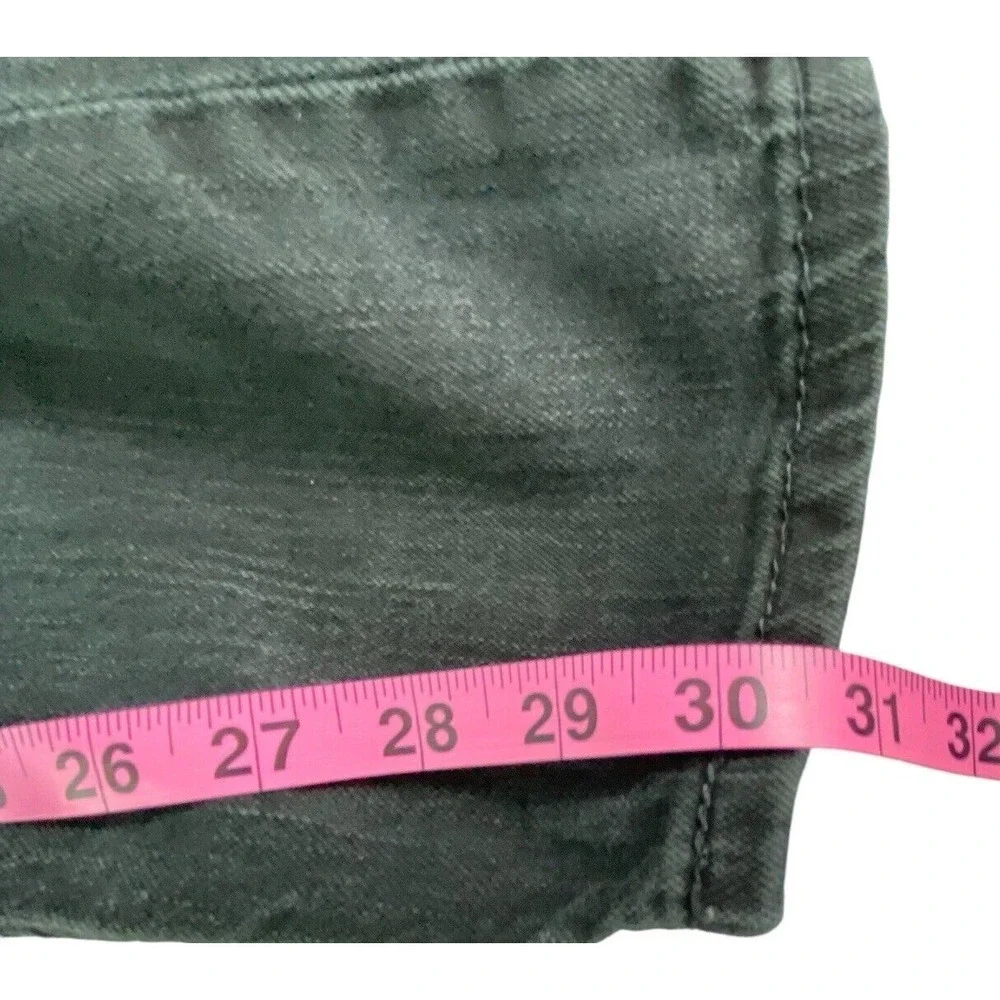 LEVI'S Men 5 Pocket Zip Button Closure Straight Leg Denim Jeans Sz 32 Black 5-30